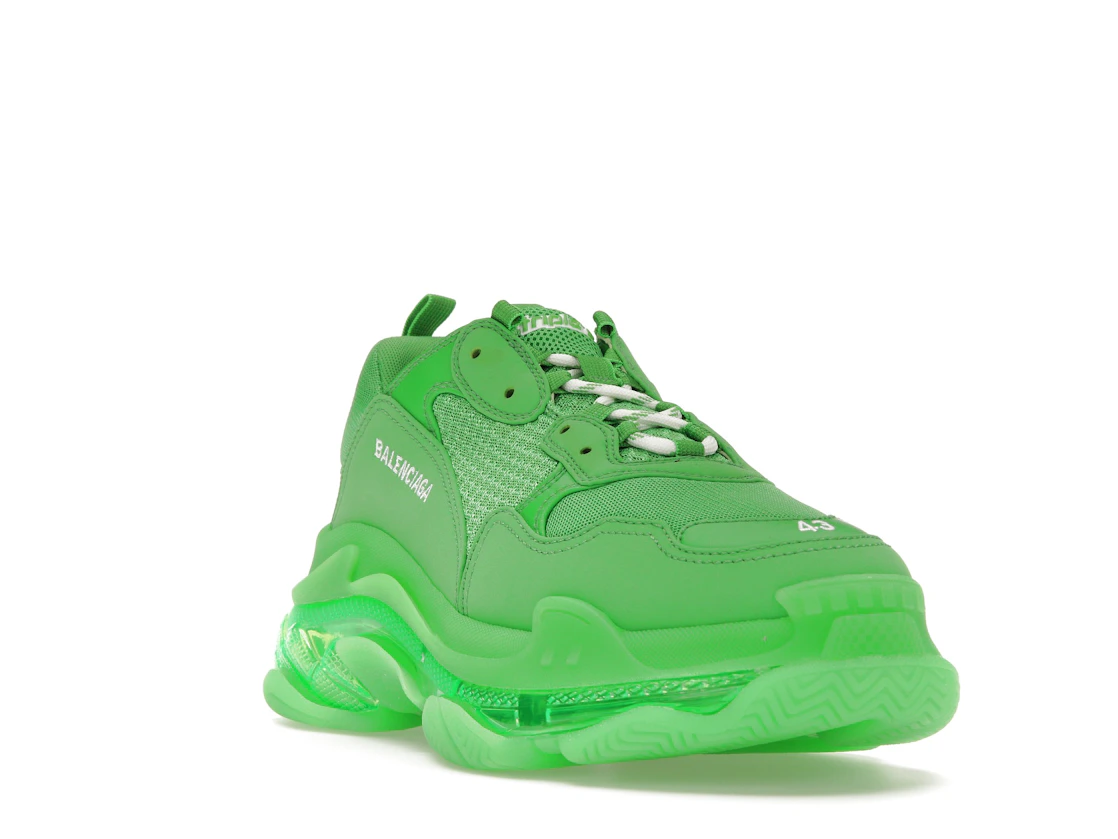 Vue 7 de Balenciaga Triple S Clear Sole Bright Green