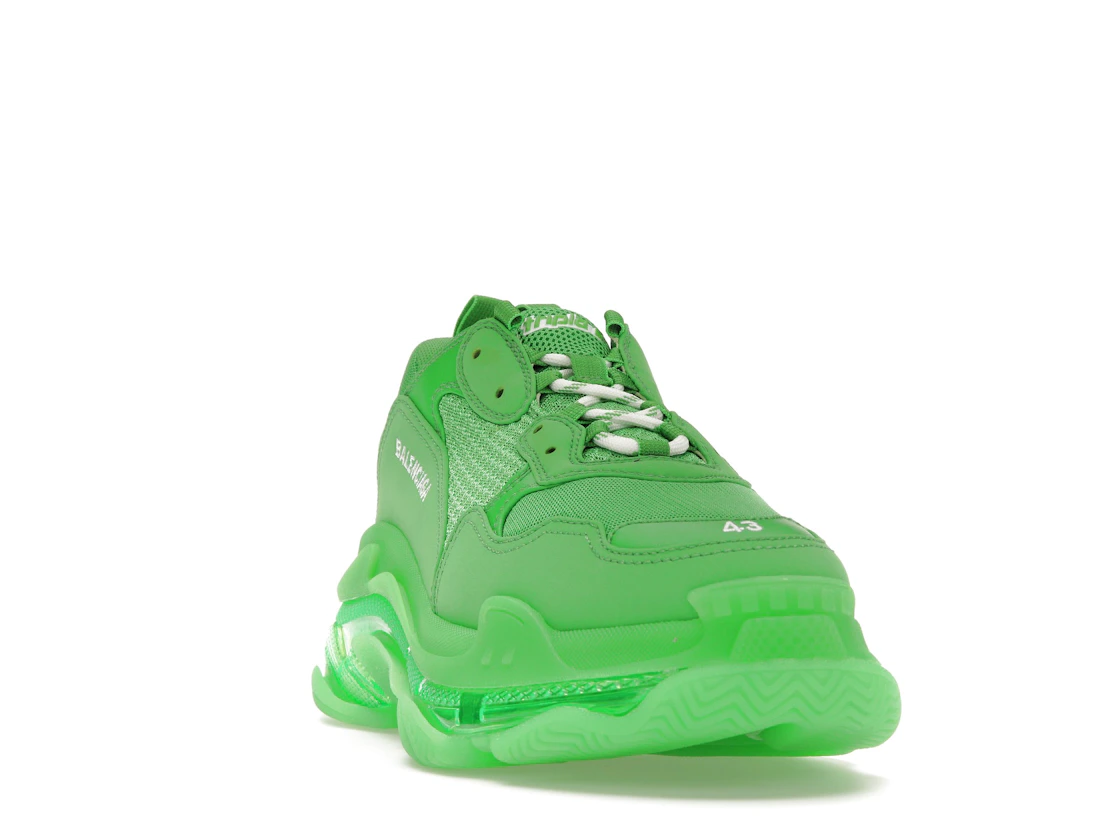 Vue 8 de Balenciaga Triple S Clear Sole Bright Green