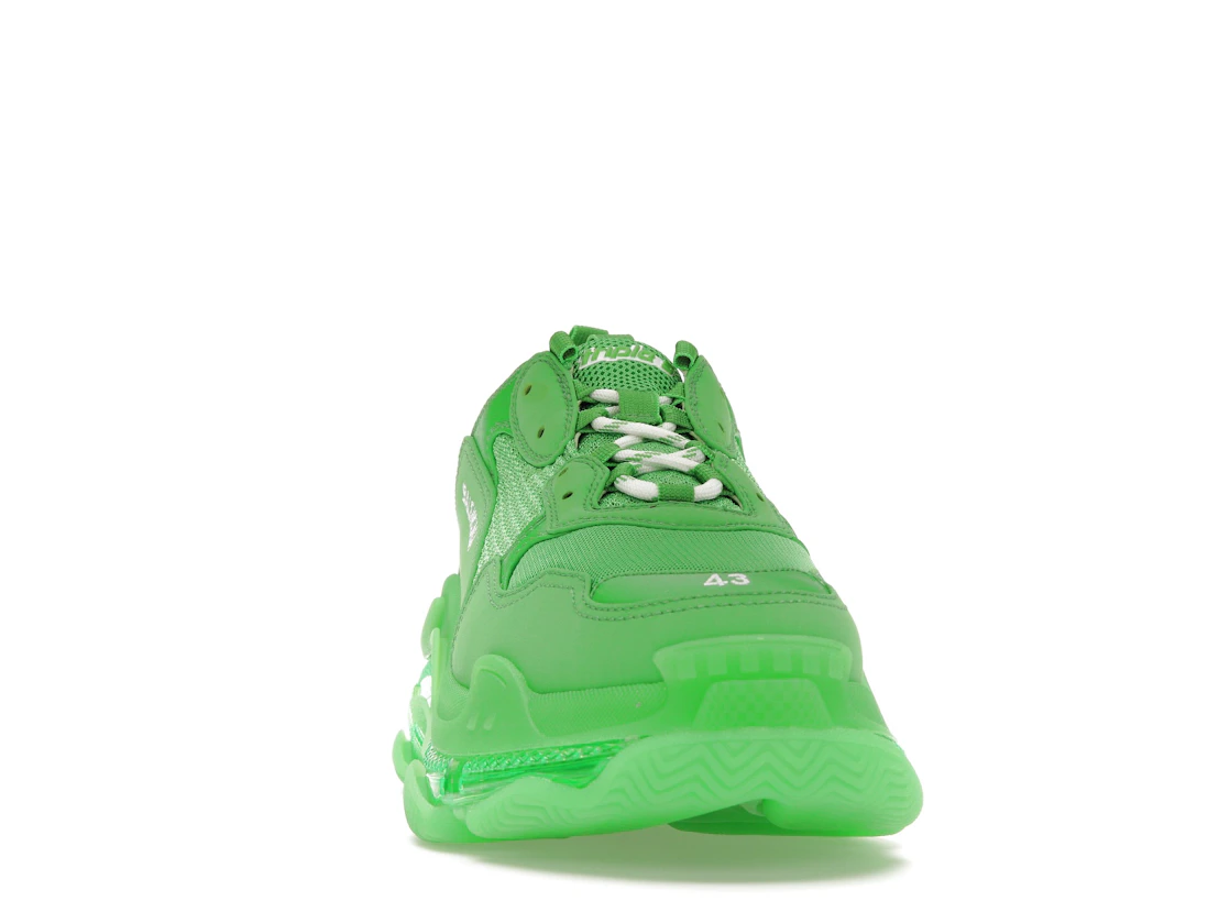 Vue 9 de Balenciaga Triple S Clear Sole Bright Green