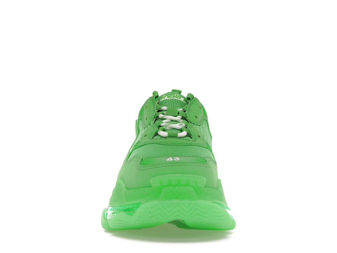 Vue 10 de Balenciaga Triple S Clear Sole Bright Green