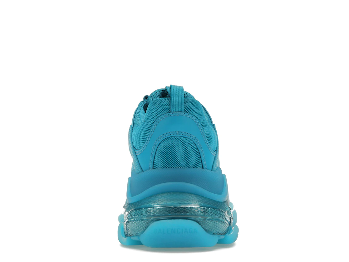 Vue 28 de Balenciaga Triple S Clear Sole Teal Blue