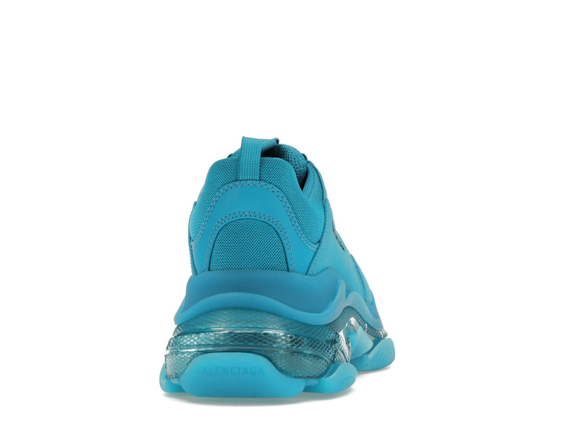 Vue 29 de Balenciaga Triple S Clear Sole Teal Blue
