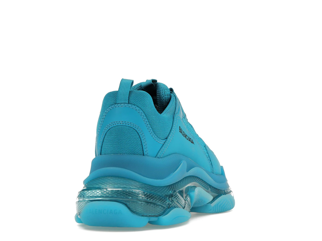 Vue 30 de Balenciaga Triple S Clear Sole Teal Blue
