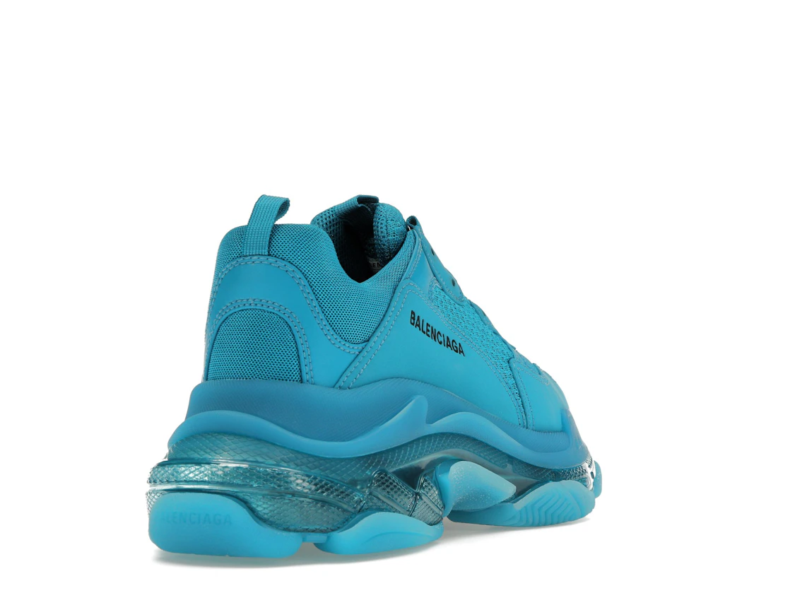 Vue 31 de Balenciaga Triple S Clear Sole Teal Blue