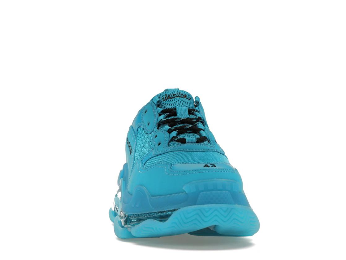 Vue 9 de Balenciaga Triple S Clear Sole Teal Blue