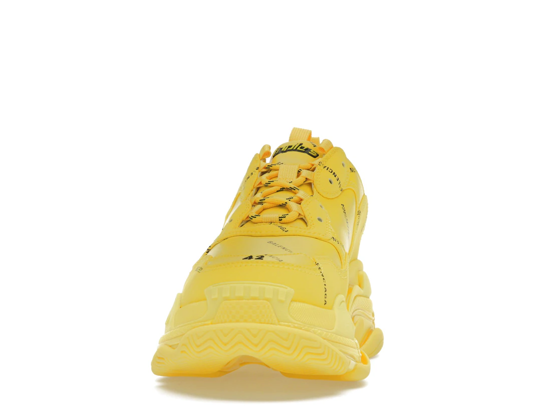 Vue 11 de Balenciaga Triple S Allover Logo Yellow