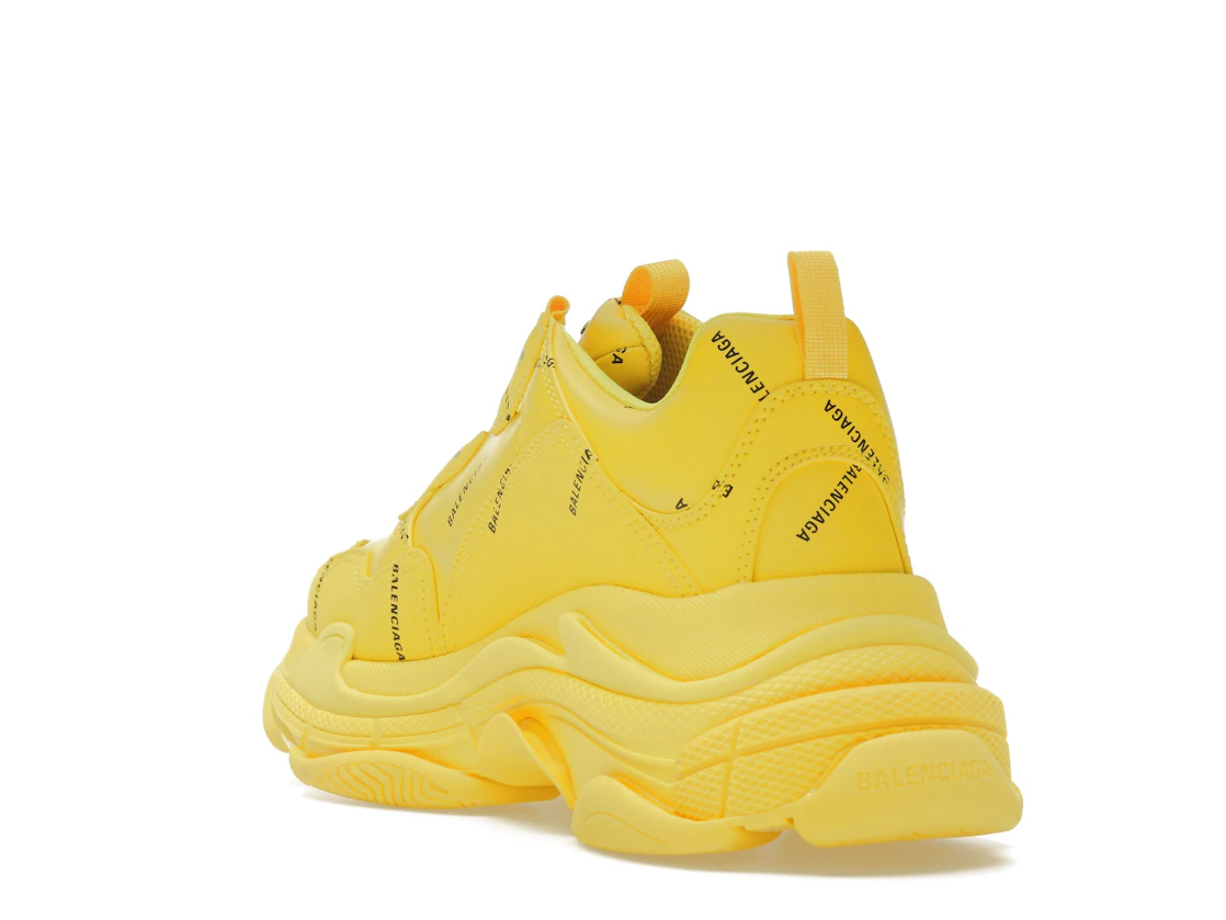 Vue 25 de Balenciaga Triple S Allover Logo Yellow