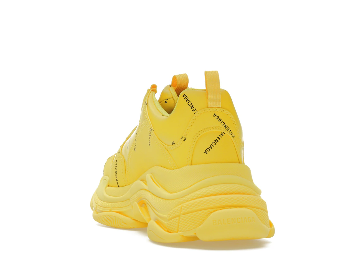 Vue 26 de Balenciaga Triple S Allover Logo Yellow