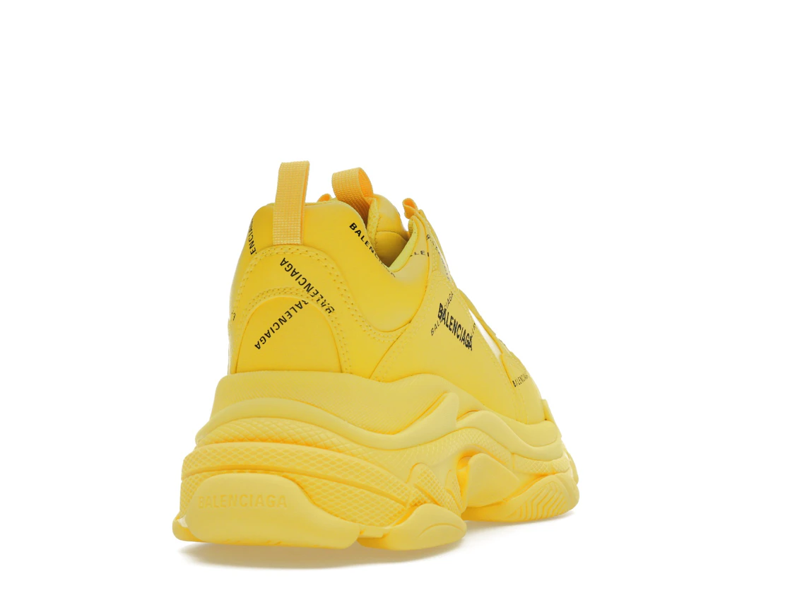 Vue 30 de Balenciaga Triple S Allover Logo Yellow