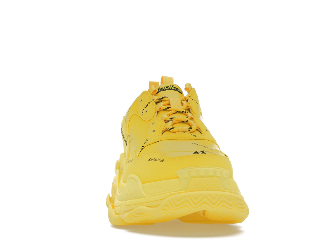 Vue 9 de Balenciaga Triple S Allover Logo Yellow