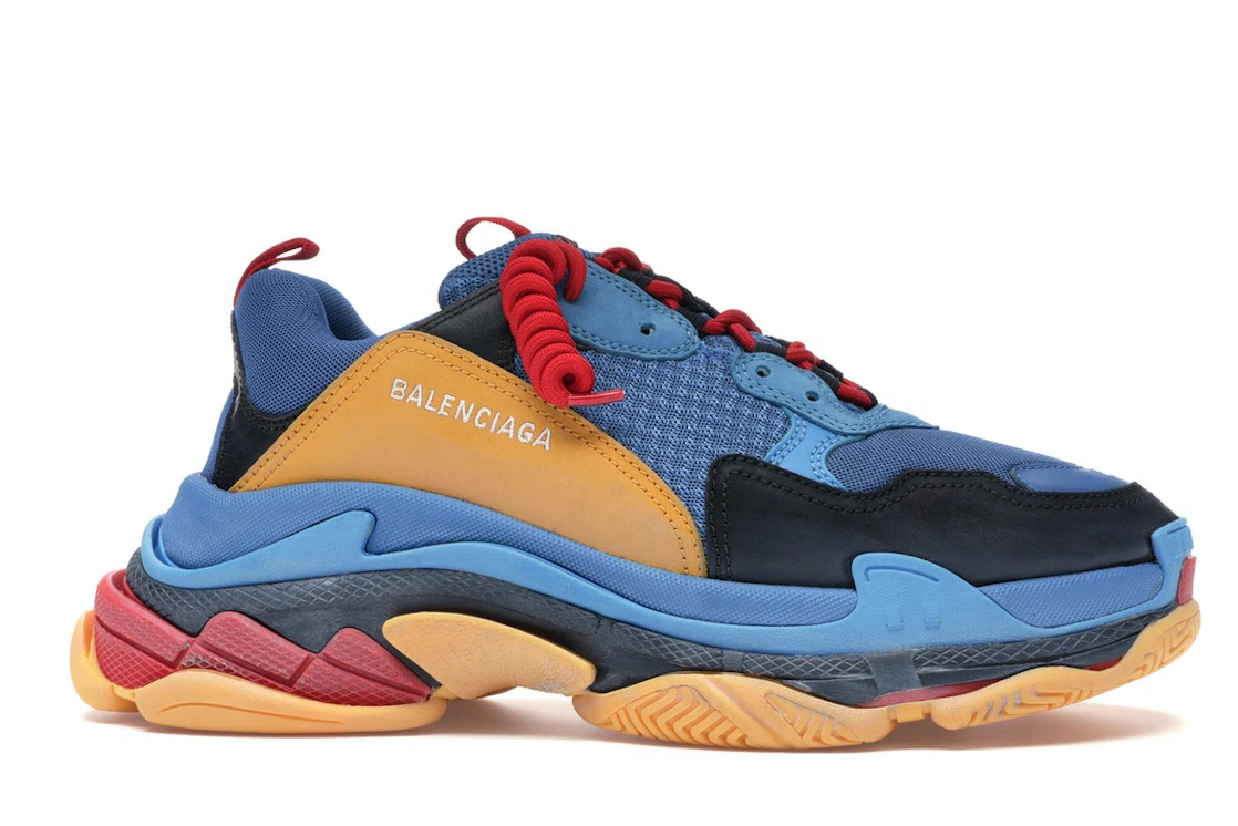 Vue 2 de Balenciaga Triple S Blue Orange Red