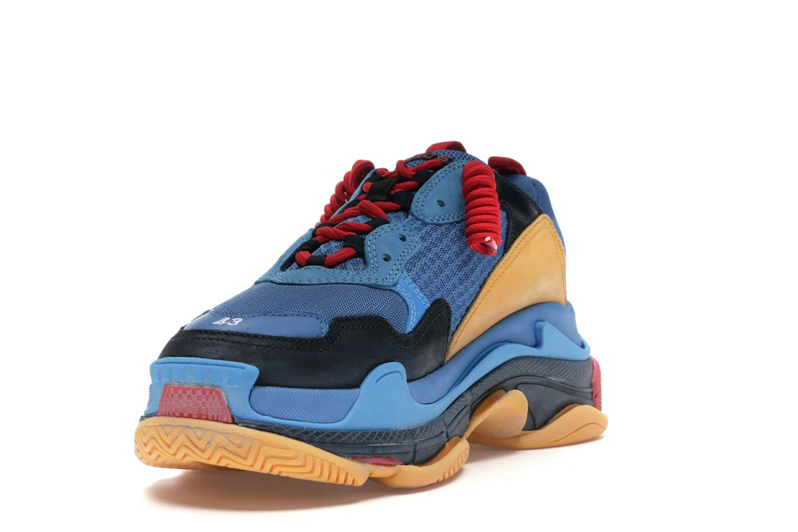Vue 13 de Balenciaga Triple S Blue Orange Red