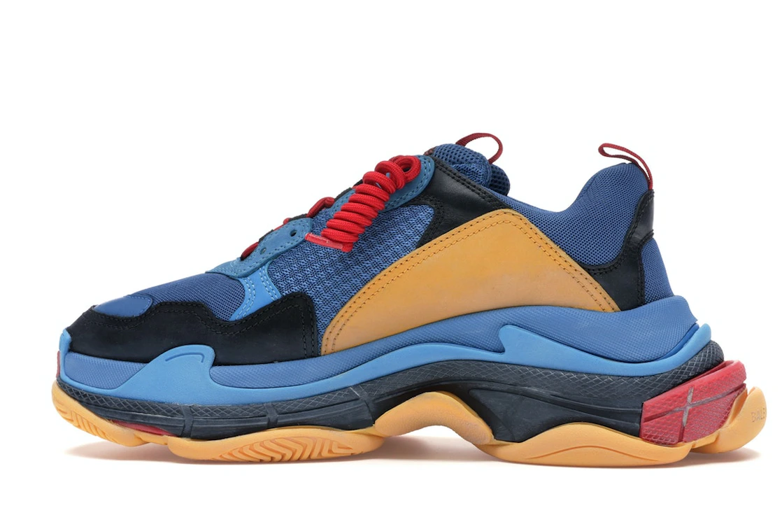 Vue 20 de Balenciaga Triple S Blue Orange Red
