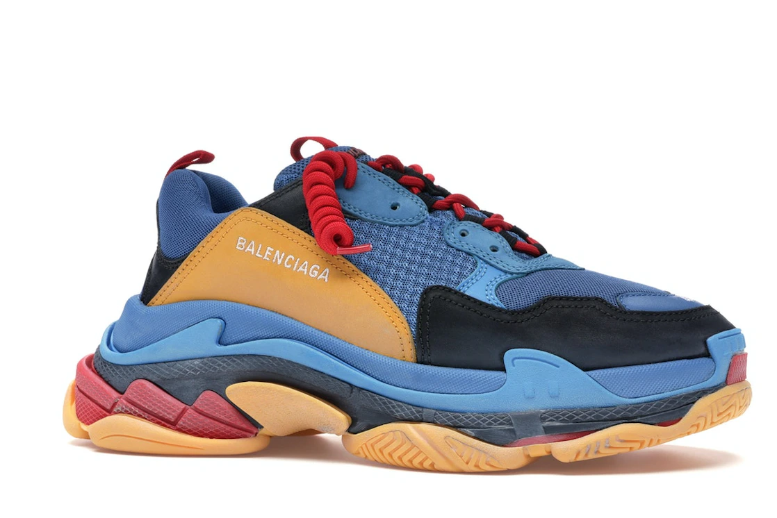 Vue 3 de Balenciaga Triple S Blue Orange Red