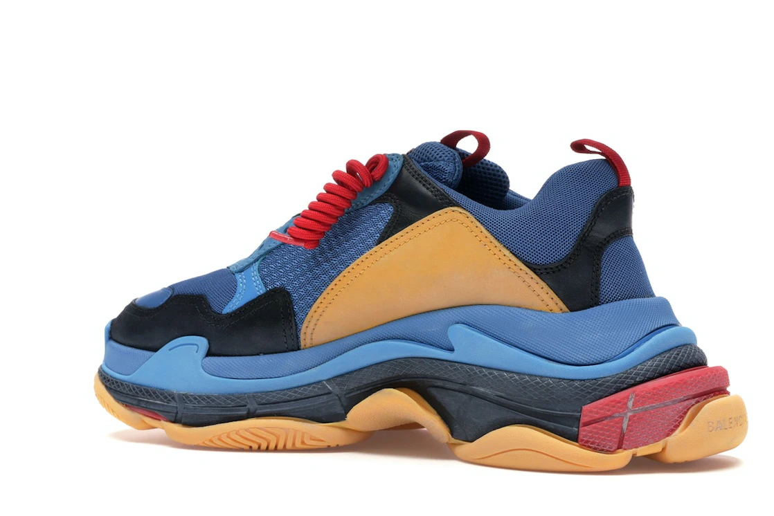 Vue 22 de Balenciaga Triple S Blue Orange Red