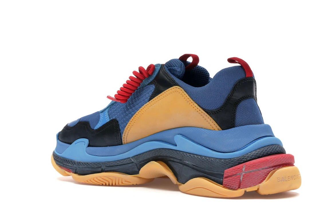 Vue 23 de Balenciaga Triple S Blue Orange Red