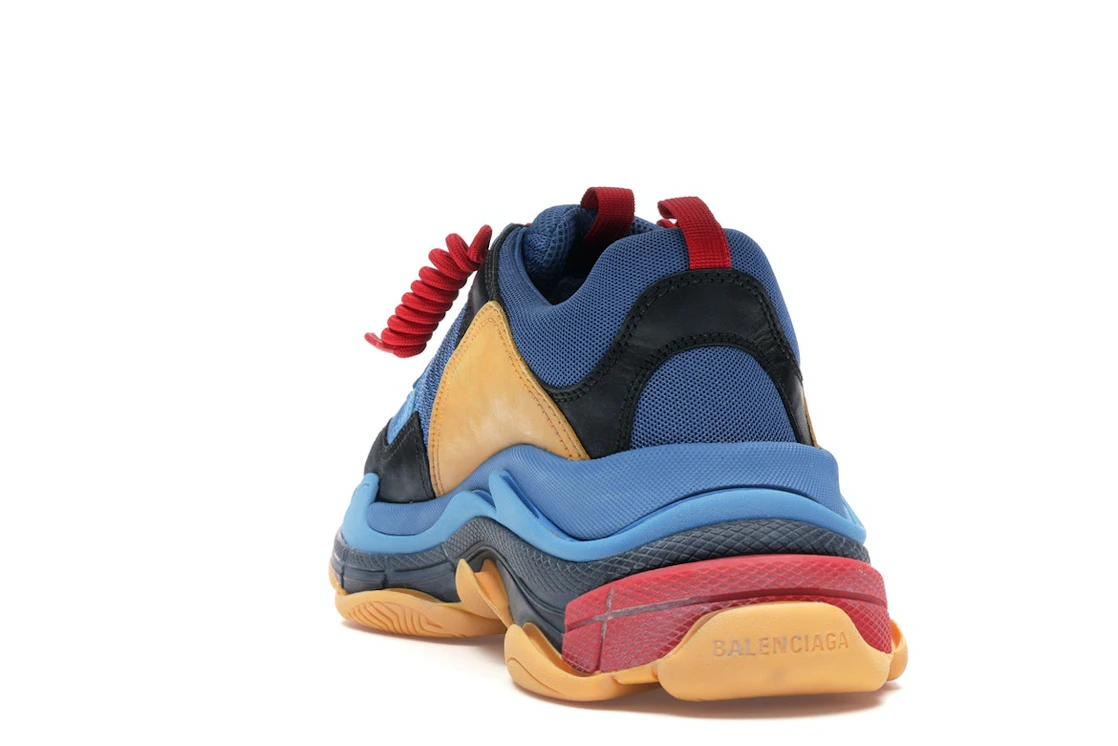 Vue 26 de Balenciaga Triple S Blue Orange Red