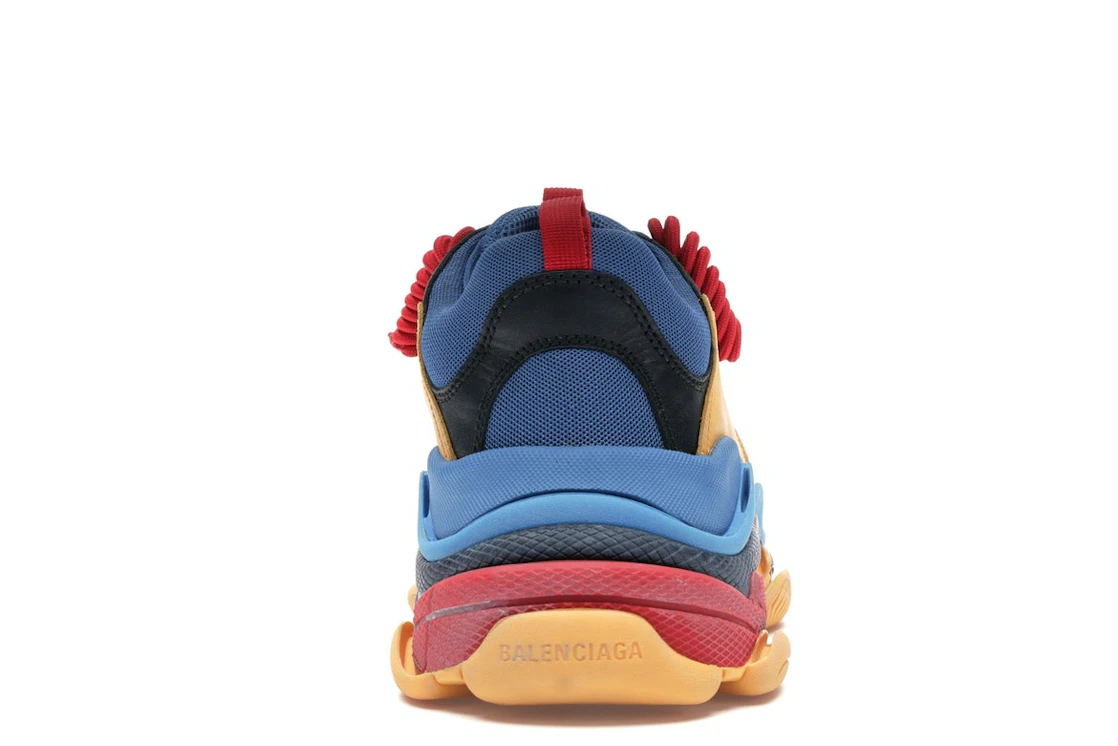 Vue 28 de Balenciaga Triple S Blue Orange Red