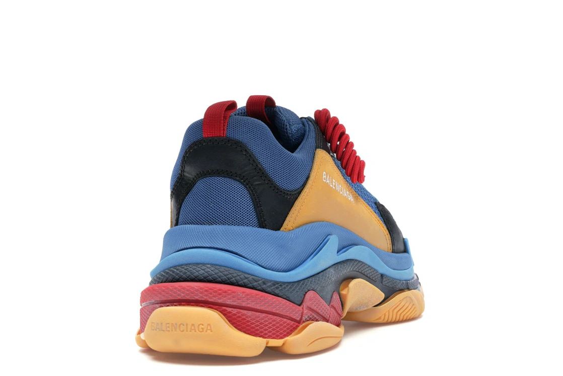 Vue 30 de Balenciaga Triple S Blue Orange Red