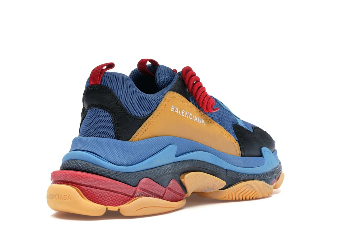Vue 32 de Balenciaga Triple S Blue Orange Red