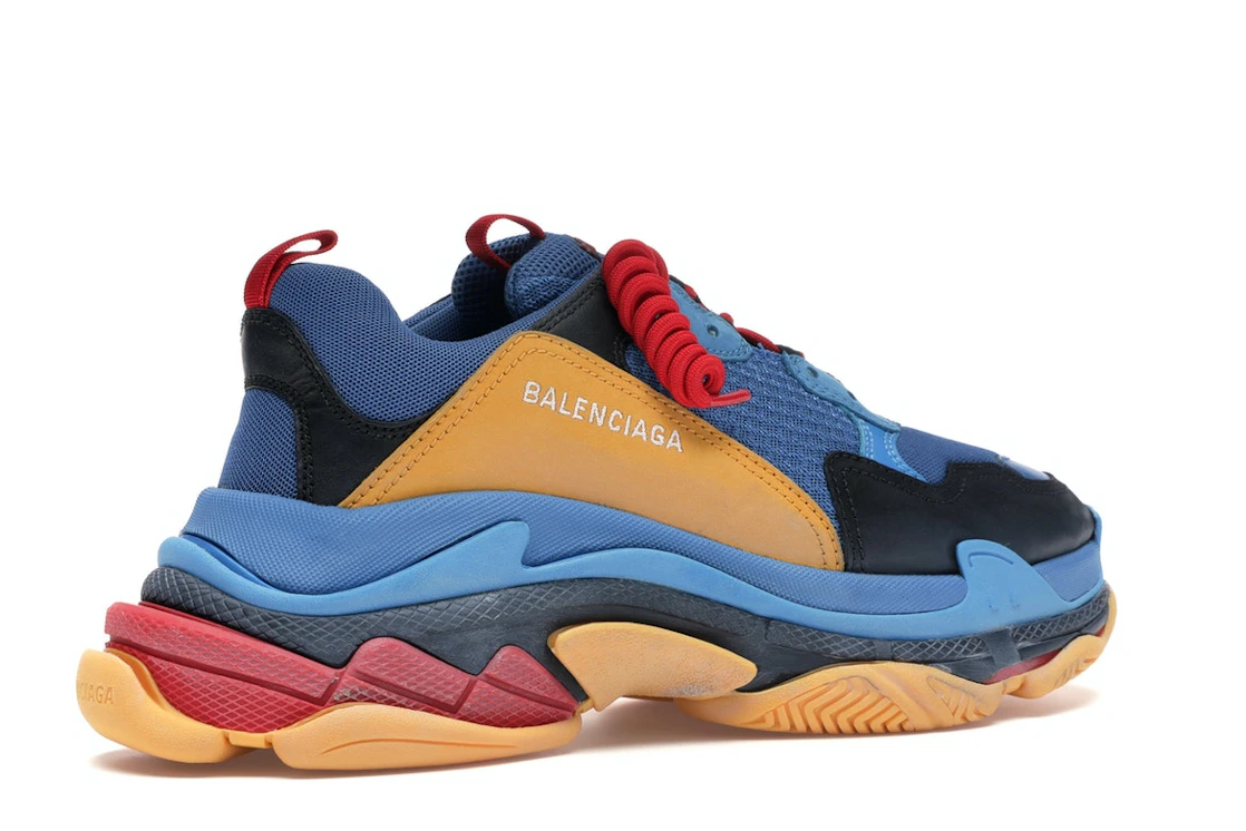 Vue 34 de Balenciaga Triple S Blue Orange Red