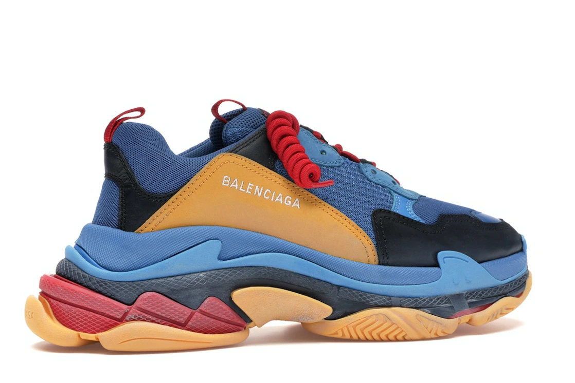 Vue 35 de Balenciaga Triple S Blue Orange Red