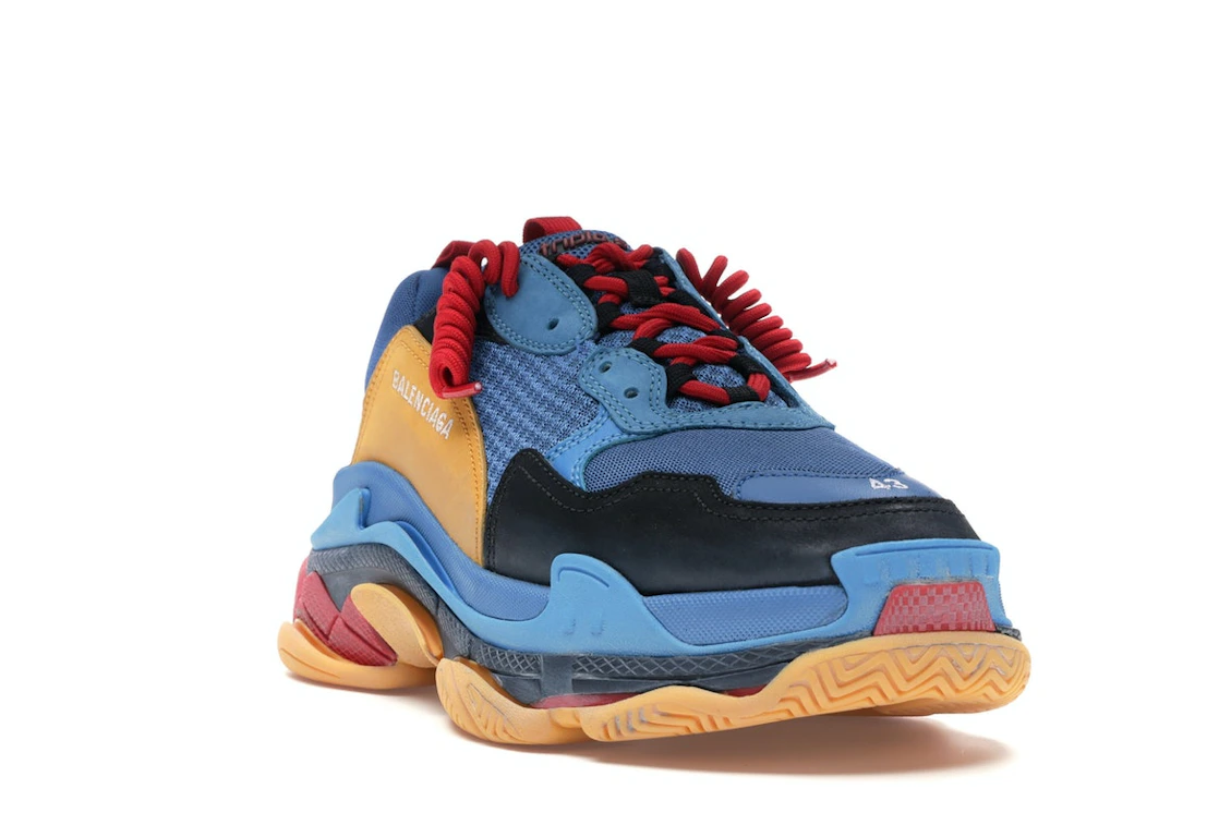 Vue 7 de Balenciaga Triple S Blue Orange Red