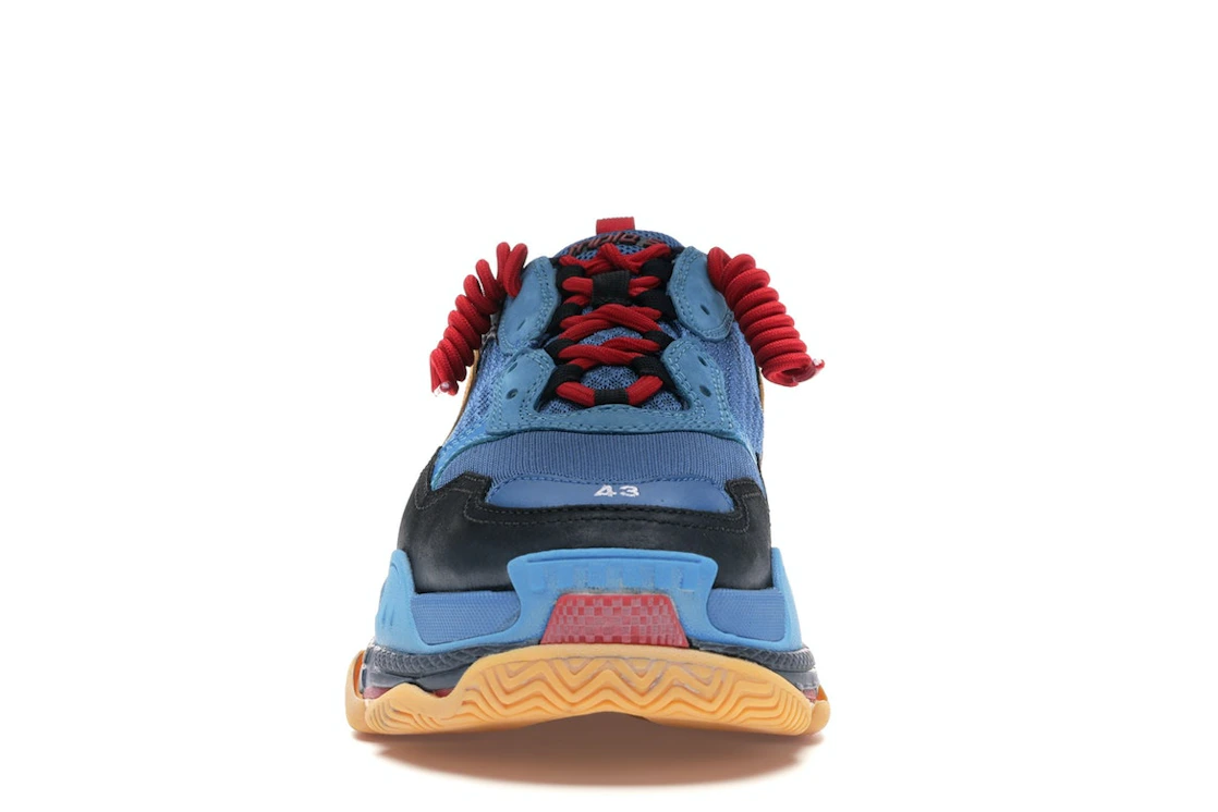 Vue 10 de Balenciaga Triple S Blue Orange Red