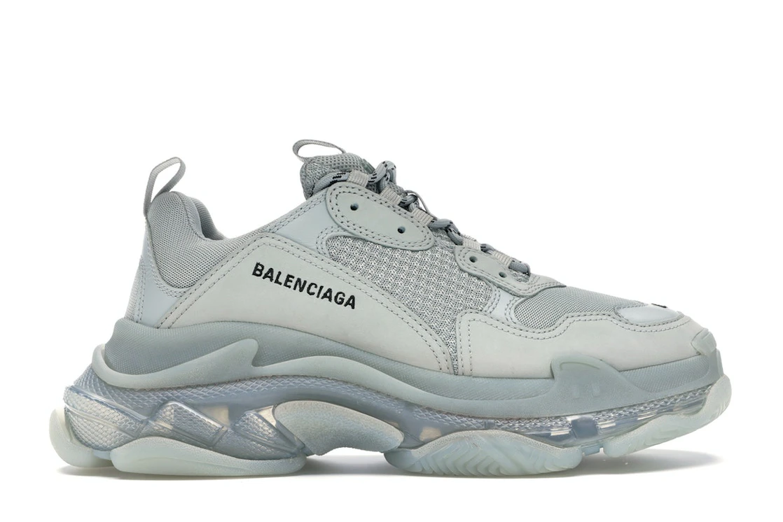 Vue 1 de Balenciaga Triple S Clear Sole Grey