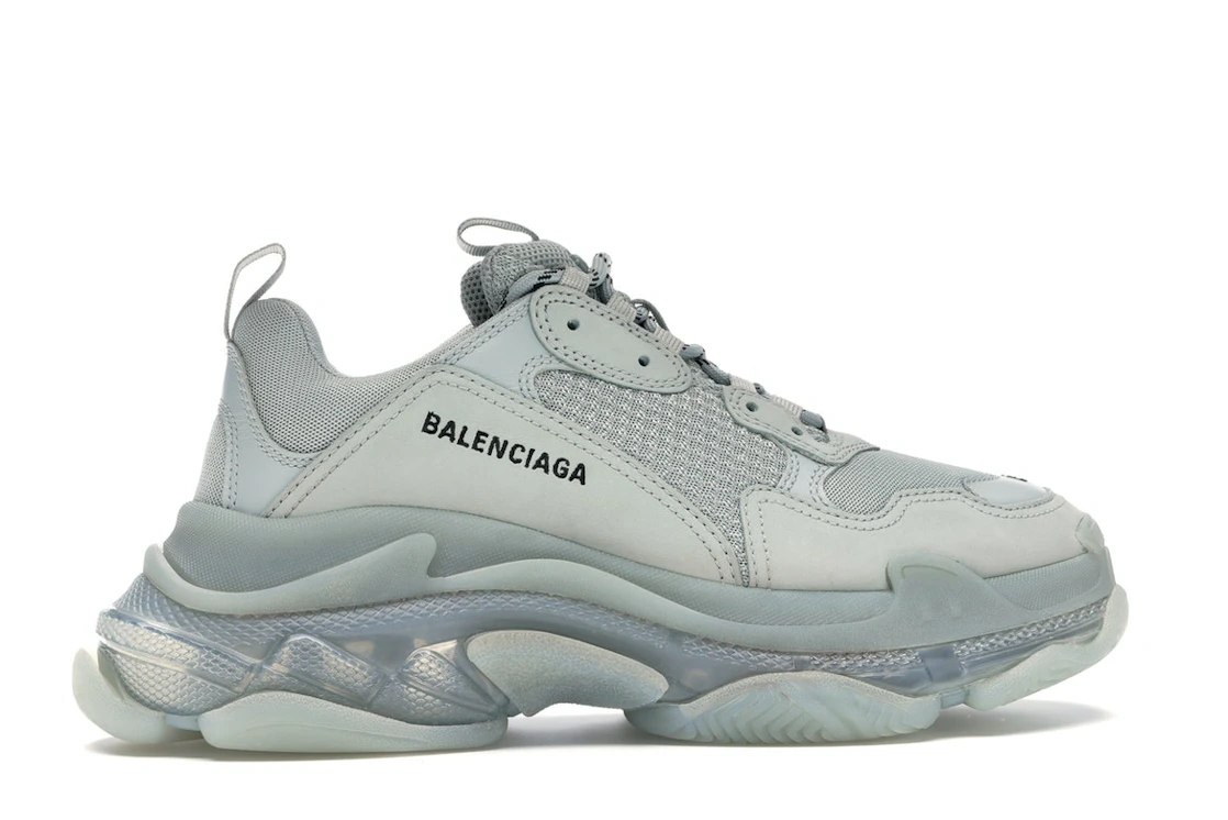 Vue 36 de Balenciaga Triple S Clear Sole Grey
