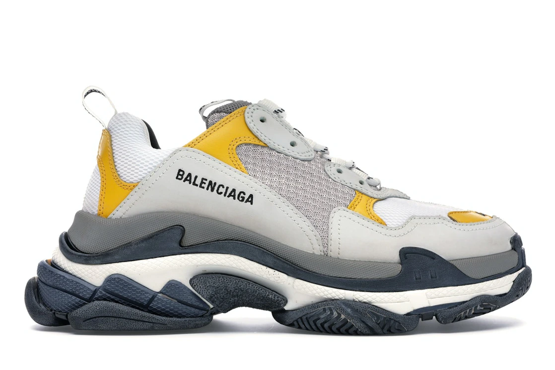 Vue 1 de Balenciaga Triple S Split White Light Grey Yellow