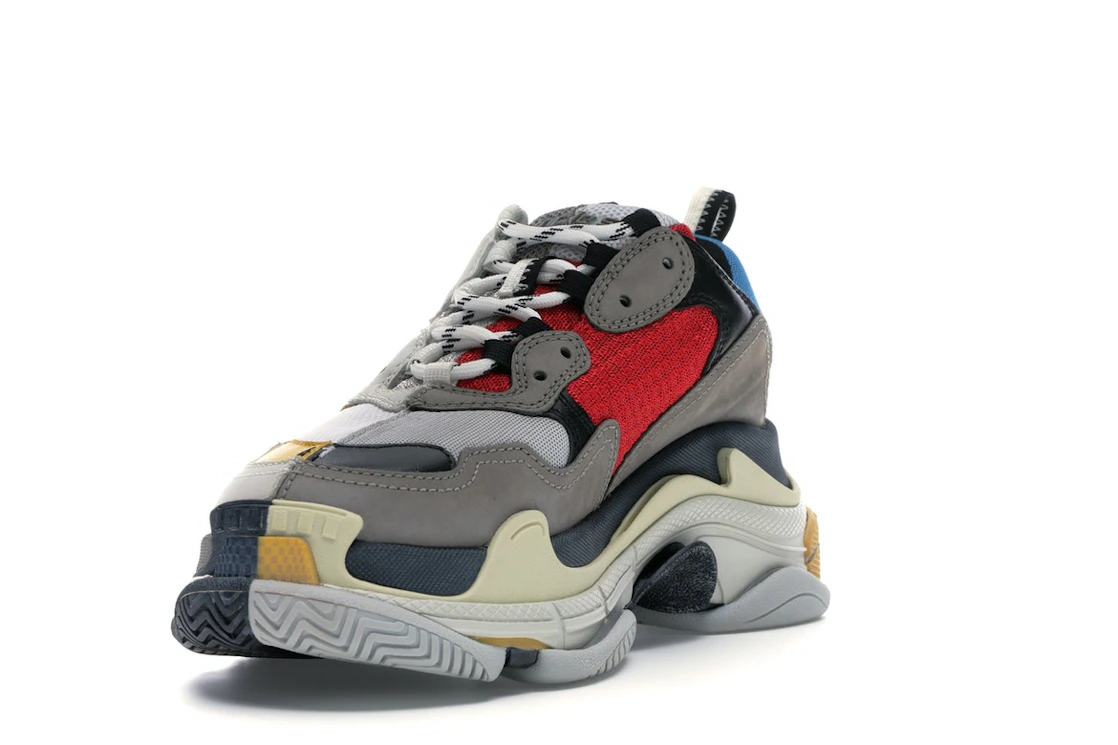 Vue 13 de Balenciaga Triple S Split White Light Grey Yellow