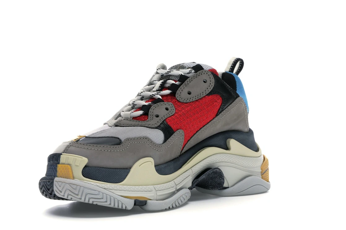 Vue 14 de Balenciaga Triple S Split White Light Grey Yellow