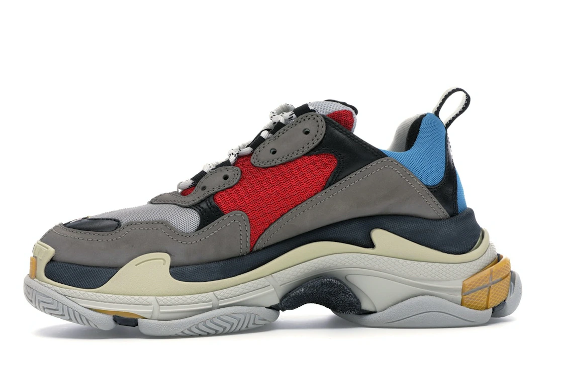 Vue 18 de Balenciaga Triple S Split White Light Grey Yellow