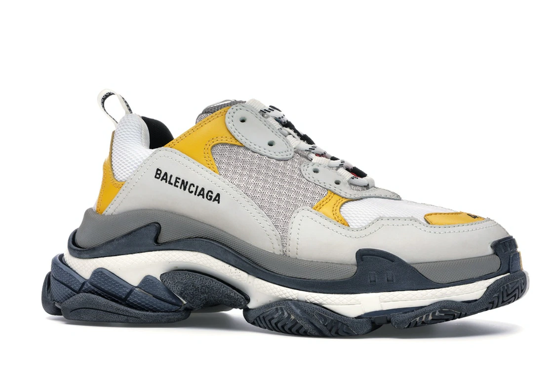 Vue 3 de Balenciaga Triple S Split White Light Grey Yellow