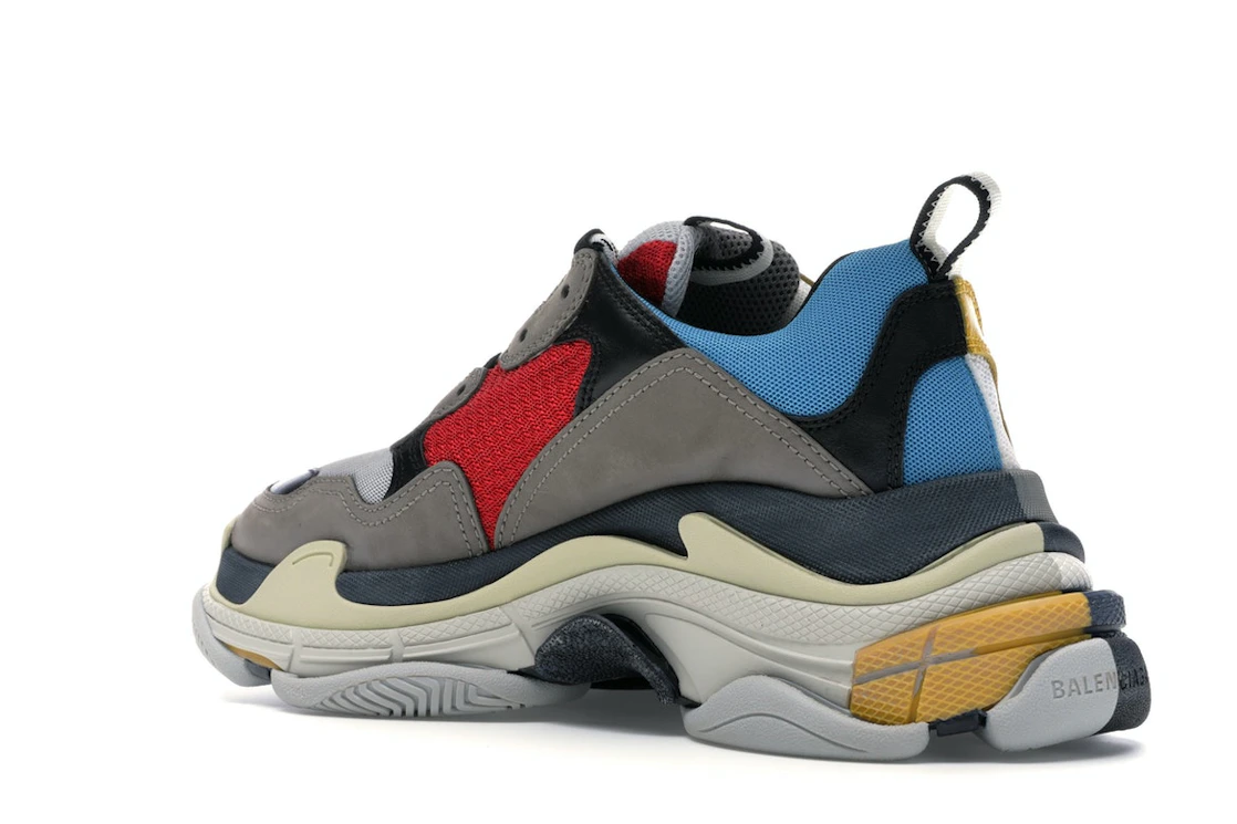 Vue 23 de Balenciaga Triple S Split White Light Grey Yellow