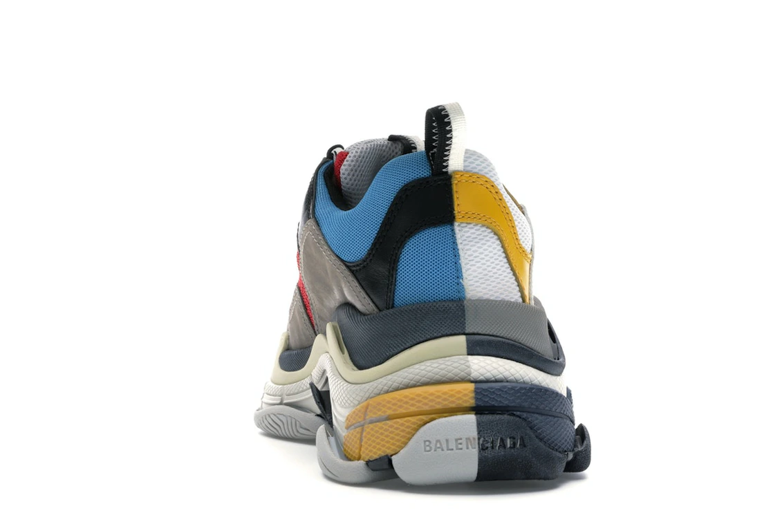 Vue 27 de Balenciaga Triple S Split White Light Grey Yellow