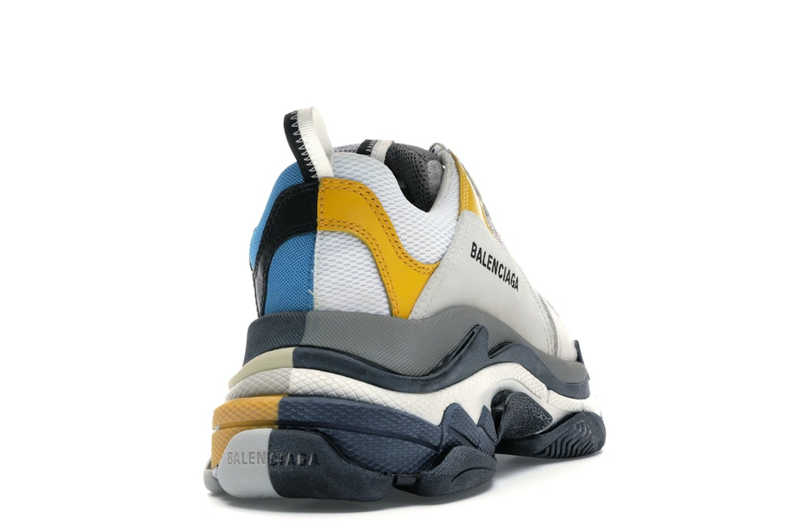 Vue 30 de Balenciaga Triple S Split White Light Grey Yellow