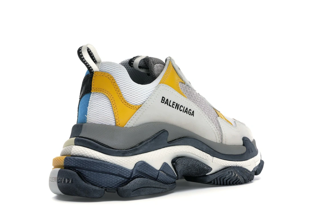 Vue 32 de Balenciaga Triple S Split White Light Grey Yellow