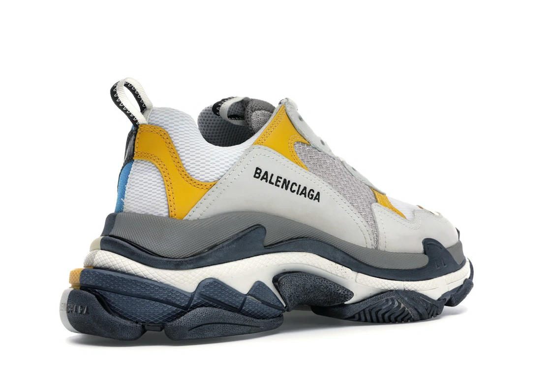 Vue 33 de Balenciaga Triple S Split White Light Grey Yellow