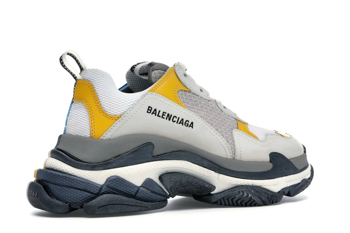 Vue 34 de Balenciaga Triple S Split White Light Grey Yellow