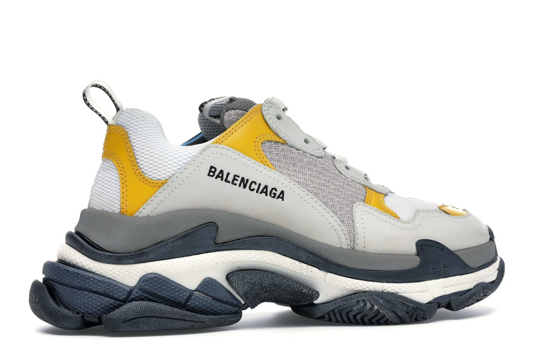 Vue 35 de Balenciaga Triple S Split White Light Grey Yellow