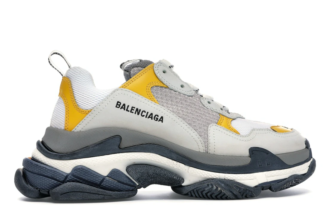 Vue 36 de Balenciaga Triple S Split White Light Grey Yellow