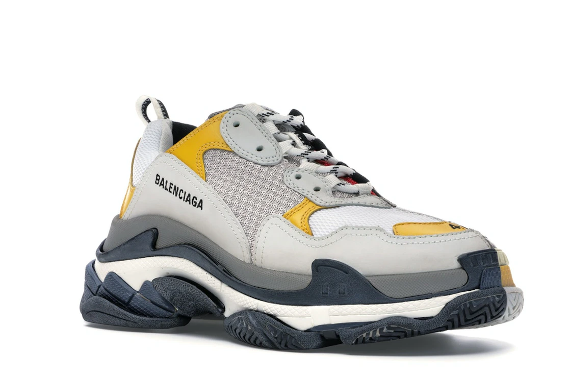 Vue 5 de Balenciaga Triple S Split White Light Grey Yellow