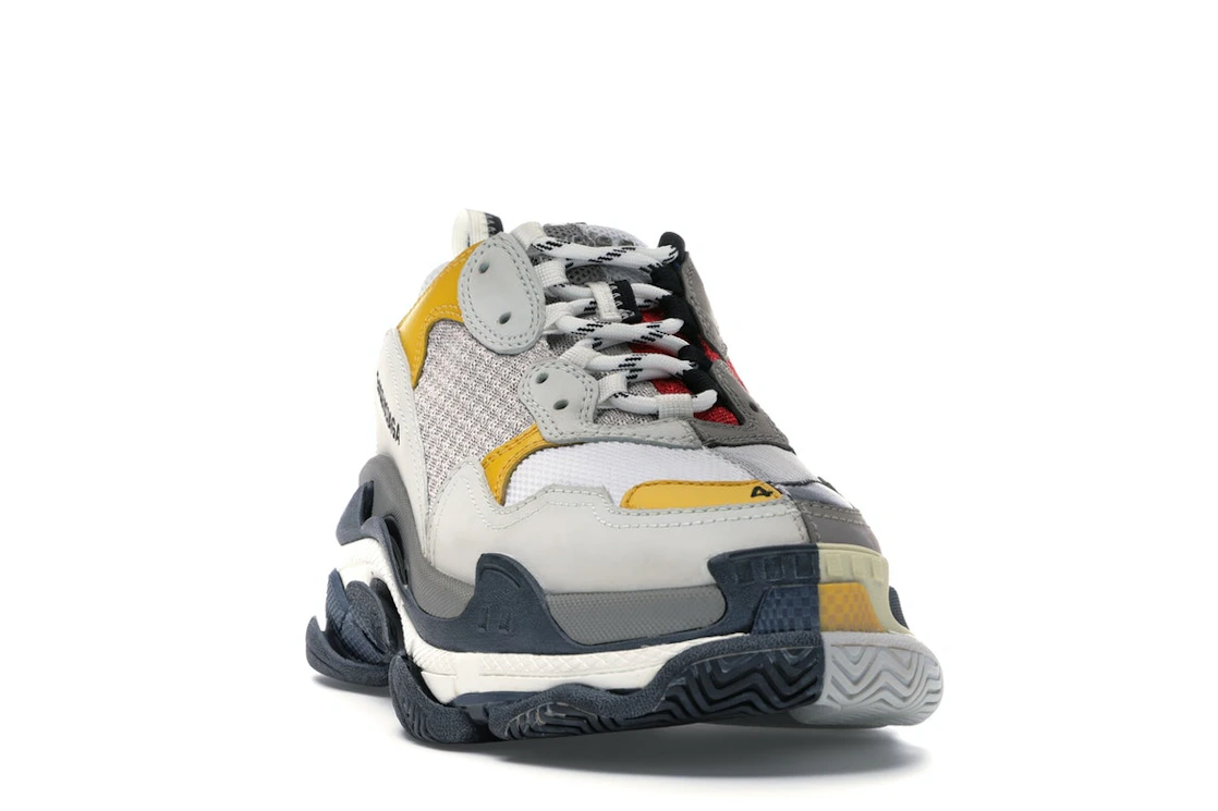 Vue 8 de Balenciaga Triple S Split White Light Grey Yellow