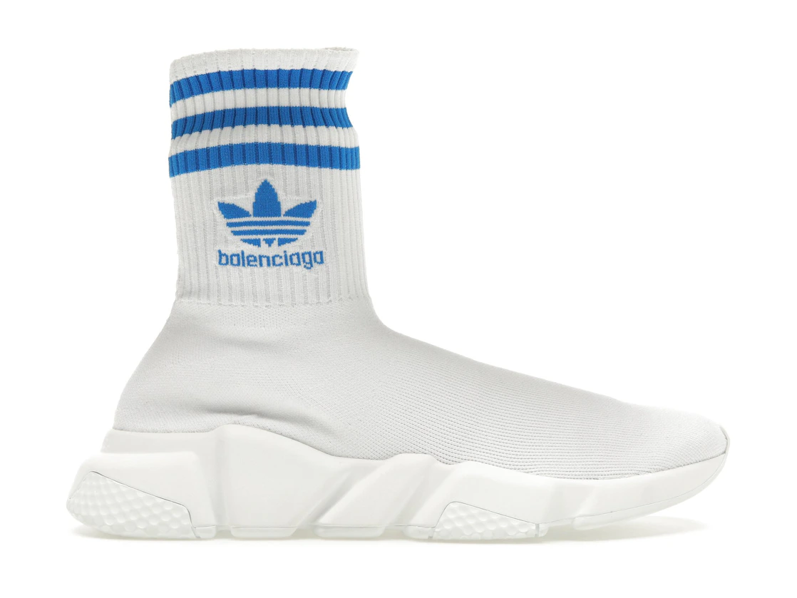 Vue 1 de Balenciaga x adidas Speed Trainer White Blue