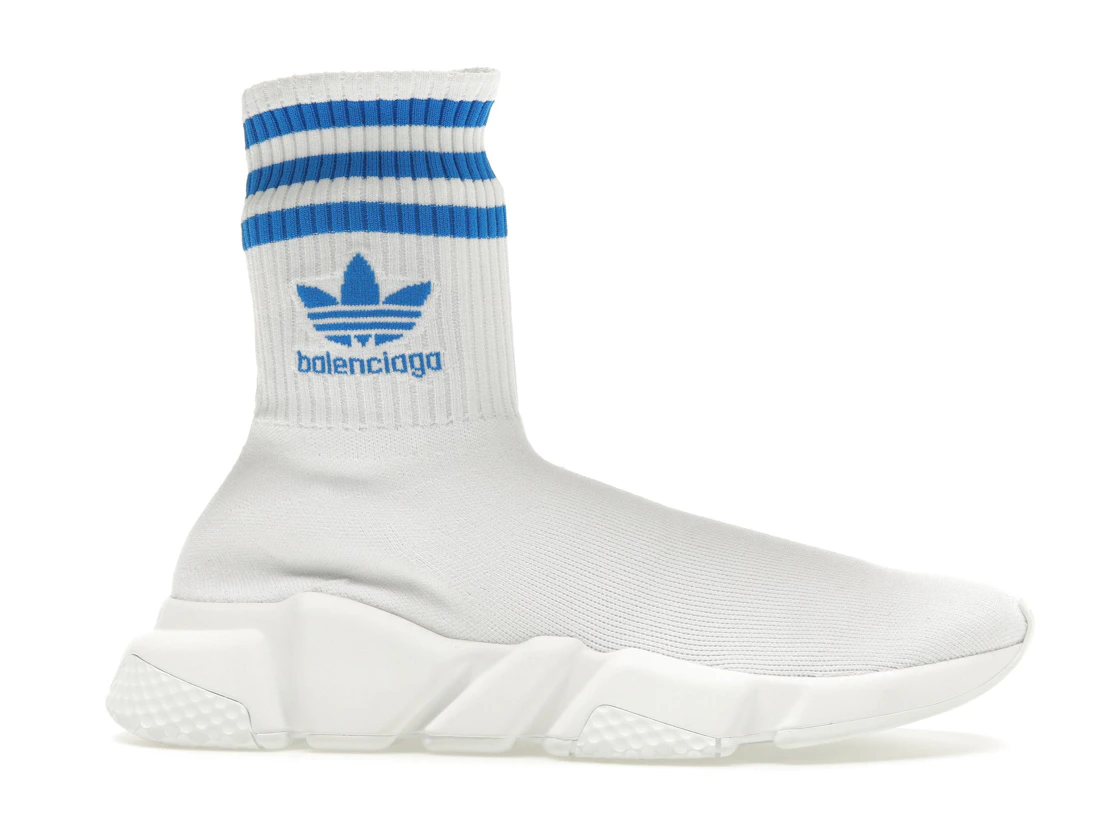 Vue 2 de Balenciaga x adidas Speed Trainer White Blue