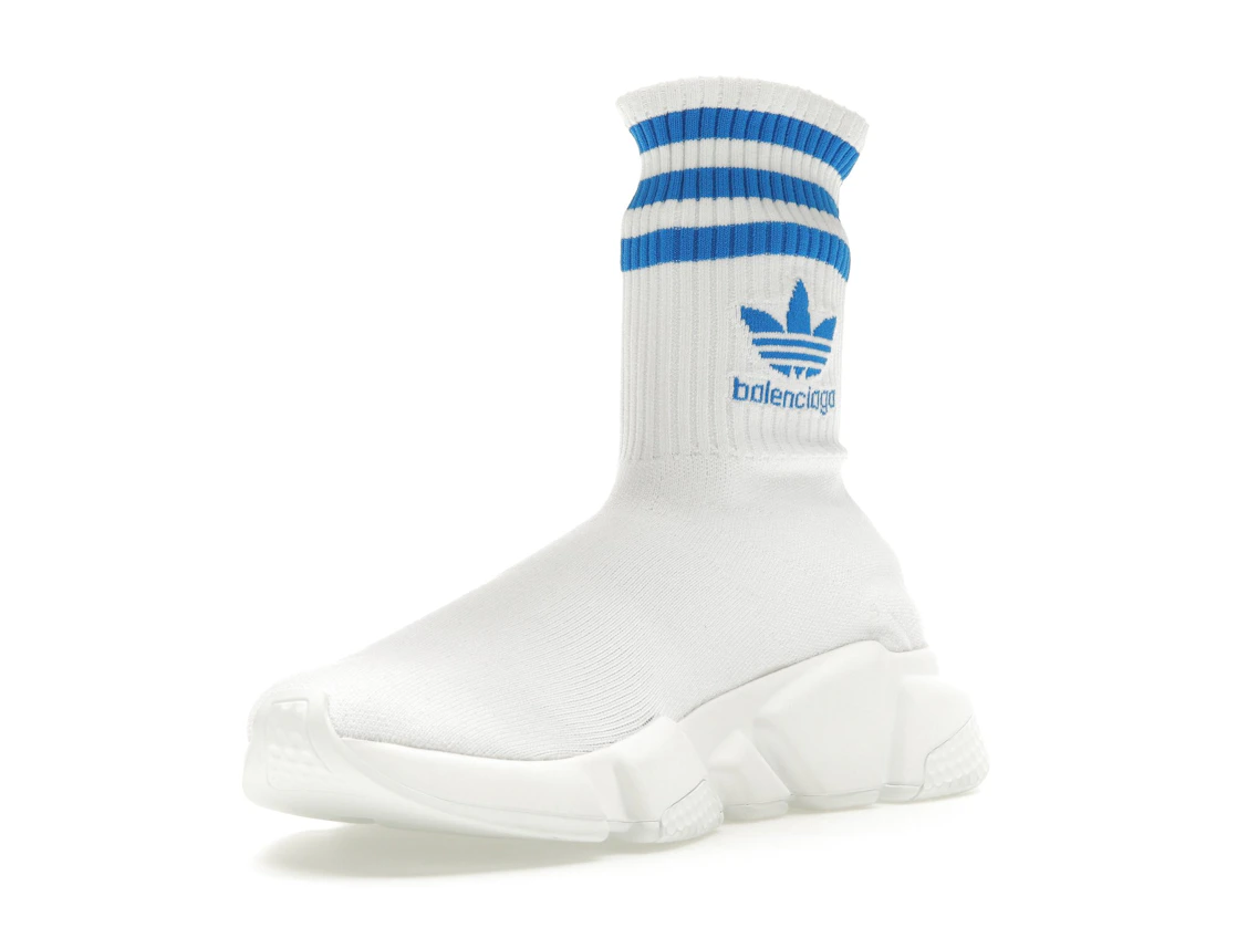 Vue 14 de Balenciaga x adidas Speed Trainer White Blue