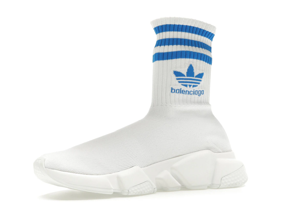 Vue 16 de Balenciaga x adidas Speed Trainer White Blue