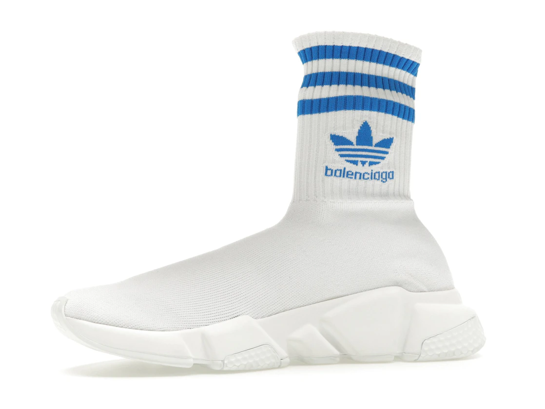 Vue 17 de Balenciaga x adidas Speed Trainer White Blue